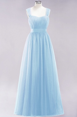 Chiffon Sweetheart Straps Sleeves Floor-Length Bridesmaid Dresses with Ruffles_22