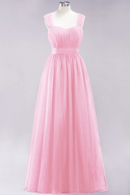 Chiffon Sweetheart Straps Sleeves Floor-Length Bridesmaid Dresses with Ruffles_4