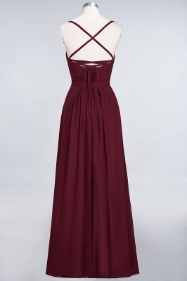 Elegant Princess Chiffon Spaghetti-Straps Sweetheart Sleeveless Floor-Length Bridesmaid Dress with Ruffles_2