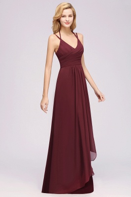 A-line Chiffon Spaghetti Straps Sleeveless Ruffles Floor-Length Bridesmaid Dresses_24