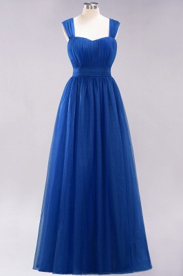 Chiffon Sweetheart Straps Sleeves Floor-Length Bridesmaid Dresses with Ruffles_25