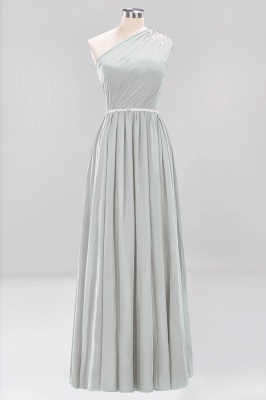 Elegant A-Line Burgundy Chiffon One-Shoulder Sleeveless Ruffles Floor-Length Bridesmaid Dresses with Beadings_29