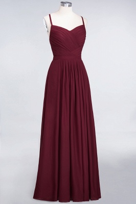 Elegant Princess Chiffon Spaghetti-Straps Sweetheart Sleeveless Floor-Length Bridesmaid Dress with Ruffles_3