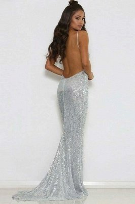 Sparkling Mermaid Sequins Spaghetti-Straps Sleeveless Long Prom Dress_3