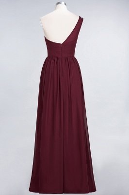 Elegant Princess Chiffon One-Shoulder Sleeveless Ruffles Floor-Length Bridesmaid Dress with Beadings_3