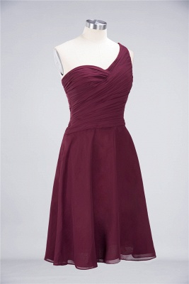 Elegant Princess Chiffon One-Shoulder Sweetheart Sleeveless Knee-Length Bridesmaid Dress with Ruffles_37