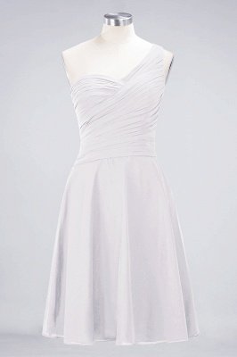 Elegant Princess Chiffon One-Shoulder Sweetheart Sleeveless Knee-Length Bridesmaid Dress with Ruffles_1