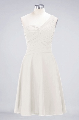 Elegant Princess Chiffon One-Shoulder Sweetheart Sleeveless Knee-Length Bridesmaid Dress with Ruffles_2