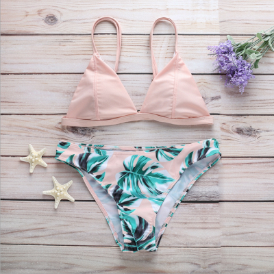 Women Triangle Floral Print Bikini Set_13