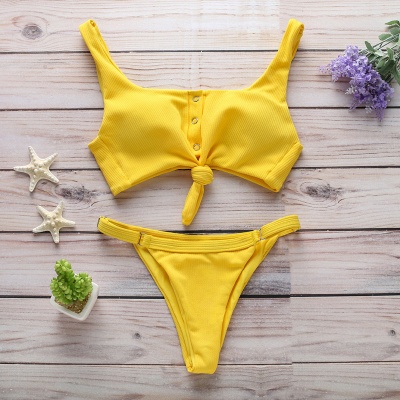 Sexy Frauen-Normallack-Bikini-Set_3