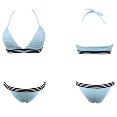 Triangle Pads Halter Zweiteiliger Bikini-Badeanzug_5