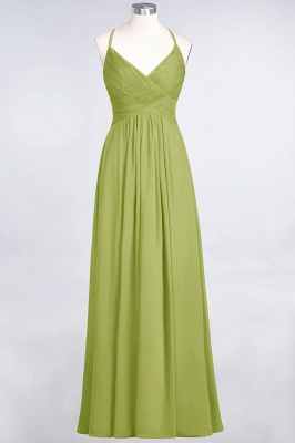 Elegant Princess Chiffon Spaghetti-Straps V-Neck Sleeveless Floor-Length Bridesmaid Dress with Ruffles_32