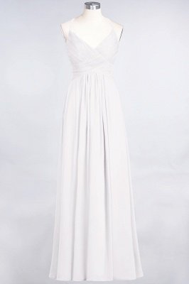 Elegant Princess Chiffon Spaghetti-Straps V-Neck Sleeveless Floor-Length Bridesmaid Dress with Ruffles_1