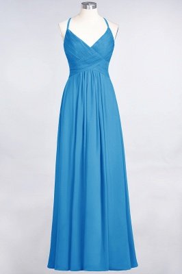 Elegant Princess Chiffon Spaghetti-Straps V-Neck Sleeveless Floor-Length Bridesmaid Dress with Ruffles_24