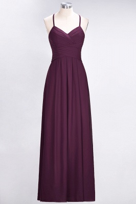 Elegant Princess Chiffon Halter V-Neck Sleeveless Floor-Length Bridesmaid Dress with Ruffles_1