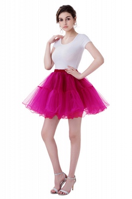 Brilliant Tulle Mini Short A-line Skirts | Elastic Women's Skirts_3