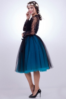 Glorious Tulle Knee-Length Ball-Gown Skirts | Elastic Bowknot Women's Skirts_11