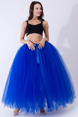 Fascinating Tulle Floor-Length Ball-Gown Skirts | Elastic Women's Skirts_12