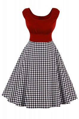 Wunderbare Scoop Cap-Sleeves A-Linie Mode Kleider | Knielange Damenkleider_1