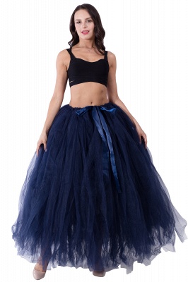 Fascinating Tulle Floor-Length Ball-Gown Skirts | Elastic Women's Skirts_13