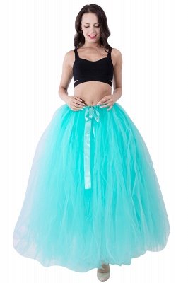 Fascinating Tulle Floor-Length Ball-Gown Skirts | Elastic Women's Skirts_16