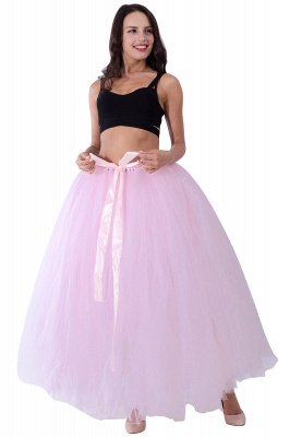 Fascinating Tulle Floor-Length Ball-Gown Skirts | Elastic Women's Skirts_3