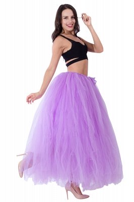 Fascinating Tulle Floor-Length Ball-Gown Skirts | Elastic Women's Skirts_9