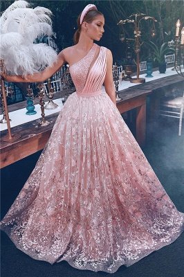 Appliques fantaisie une épaule robe de soirée de perles_1