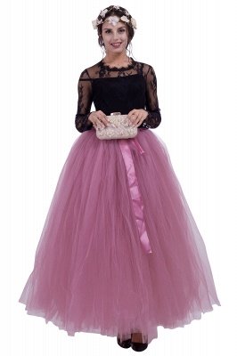 Fascinating Tulle Floor-Length Ball-Gown Skirts | Elastic Women's Skirts_4