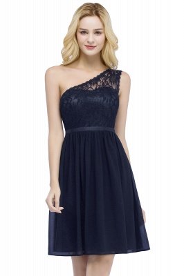 ROSA | A-line Short One-shoulder Lace Top Chiffon Homecoming Dresses with Sash_3