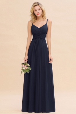 Elegant Sleeveless Ruffle Chiffon Bridesmaid Dress Affordable Backless Long Wedding Party Dress_4