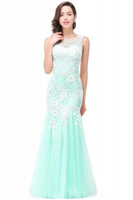 Long Lace Mermaid Sleeveless Maxi Prom Dress_5
