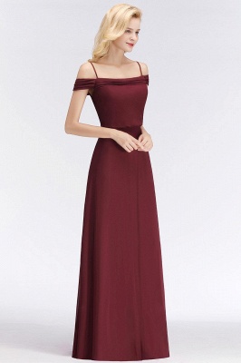 Long Mermaid Off-the-Shoulder Elegant Burgundy Bridesmaid Dress_3