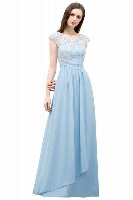 SHIRLEY | A-line Long Cap Sleeves Lace Top Chiffon Bridesmaid Dresses_1