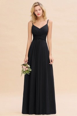 Elegant Sleeveless Ruffle Chiffon Bridesmaid Dress Affordable Backless Long Wedding Party Dress_5