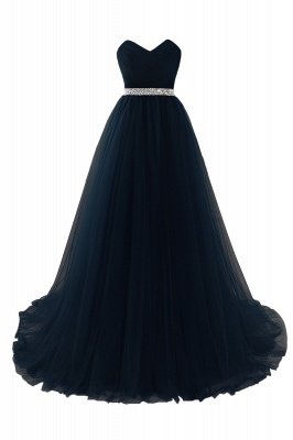 ANGELINA | A-ligne Sweetheart Bourgogne Tulle Robe de bal avec des perles_5