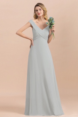 ELegant Off Shoulder Mist Chiffon Bridesmaid Dresses Long