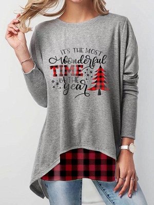T-shirt boutonné à manches longues pour Noël