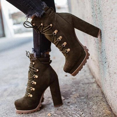 High Heel Winter Warm Boots Waterproof Platform Boots for Women_4