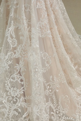Stunning Tessels Sweetheart Mermaid Bridal Dress Backless Fur Lace Wedding Dress_6