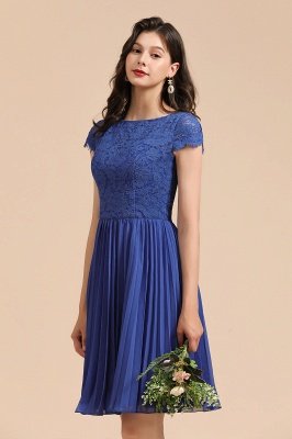 Stilvolle Floral Lace Kurzarm Aline Party Kleid Mini Daily Casual Kleid_1