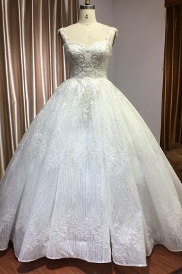 Bretelles Spaghett chérie Aline robe de mariée paillettes scintillantes robe de mariée_1