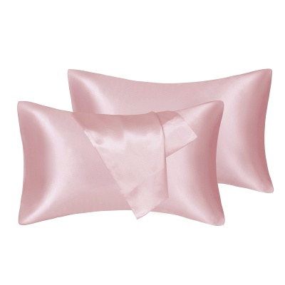 Satin Pillowcase 2 Pack for Hair and Skin Silk Pillowcase-Slip Cooling Satin Pillow Covers with Envelope Closure_3