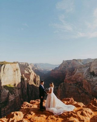 Élégante robe de mariée en tulle en dentelle à col en V Robe de soirée sans manches_2