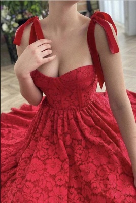 Charming Sweetheart Sleeveless Red Daily Casual Dress Party Dress_2