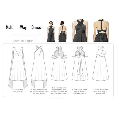 Convertible Dress  Bridesmaid Dress Multi-way Twist Wrap Dress_25