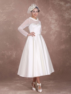 Wedding-Dresses-Short-1950'S-Vintage-Bridal-Dress-Long-Sleeve-Sweetheart-Neckline-Satin-Ivory-Rockabilly-Wedding-Dress-Exclusive_3