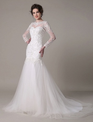 Sequined-Wedding-Dress-Detachable-Neckline-Lace-Applique-Mermaid-Court-Train-Bridal-Dress-Exclusive_4