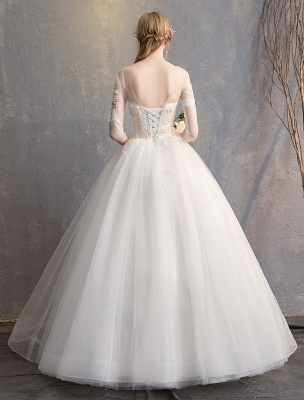 Ball-Gown-Princess-Wedding-Dresses-Ivory-Half-Sleeve-Backless-Applique-Bridal-Dress_6