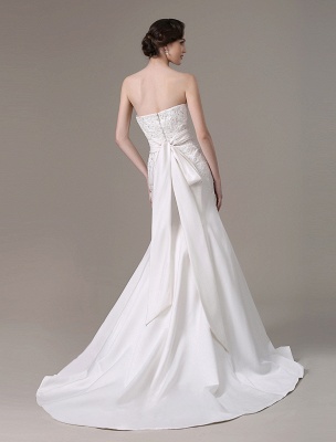 Mermaid Wedding Dresses With Elegant Detachable Lace Jacket Sweep Train(Veil Not Included) Exclusive_13